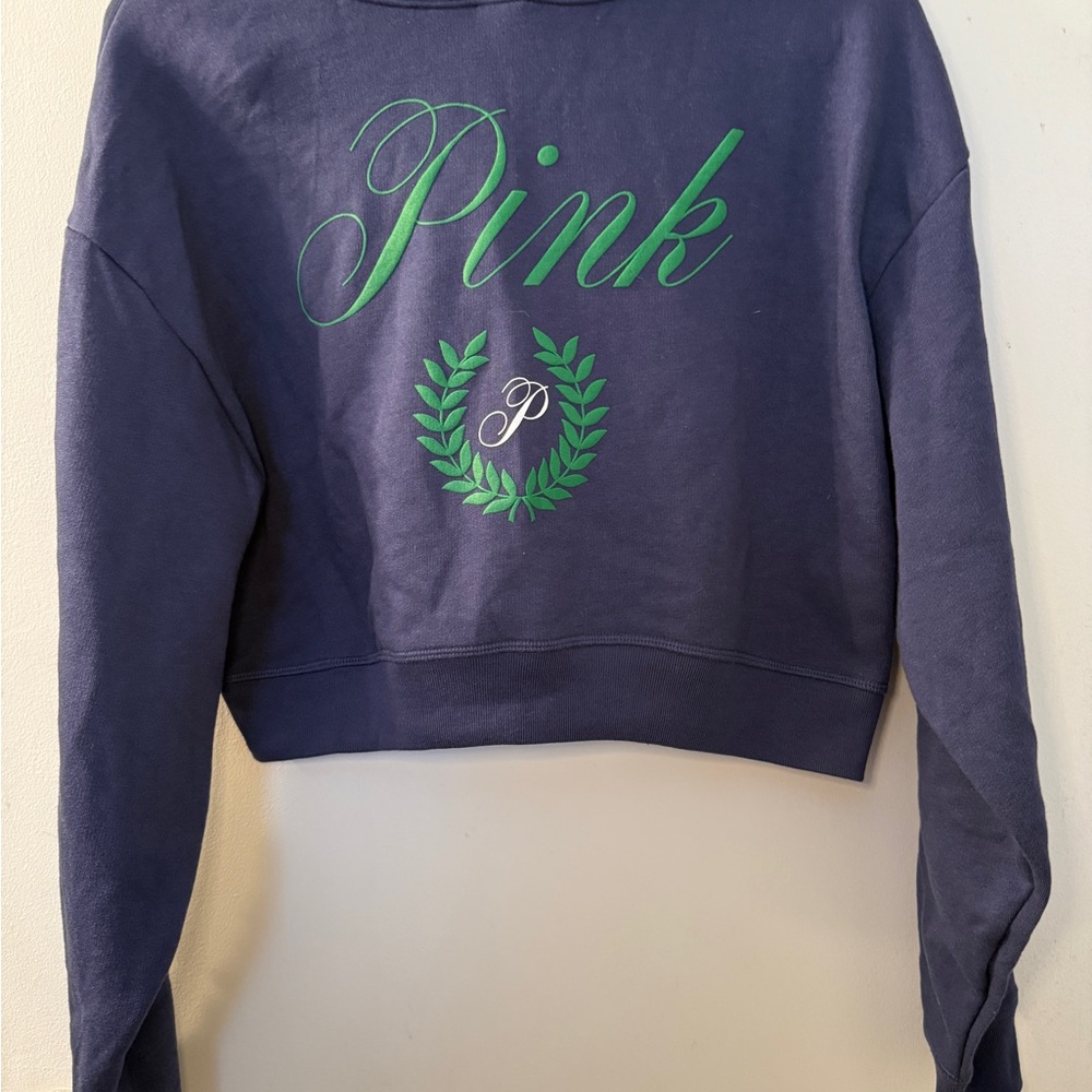 PINK Victoria's Secret Ivy Fleece Cropped Hoodie